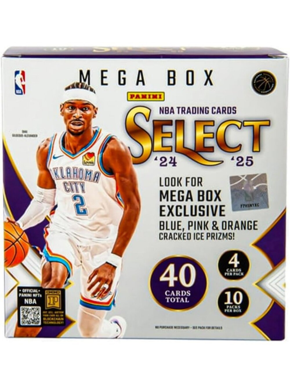 2024-25 NBA Basketball Mega Box - Sealed Trading Cards, Rookie Prizms & Inserts